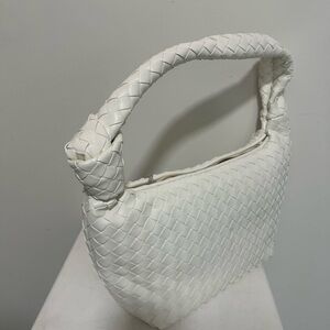 A New Day White Woven Shoulder Bag